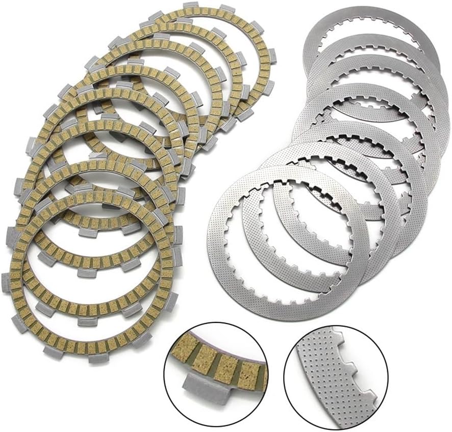 Compatible Motorcycle Clutch Friction Disc Plate Kit Replacement Compatible with GSF600 GSX-R750 GSX600 Models 21441-37400 21451-05A00