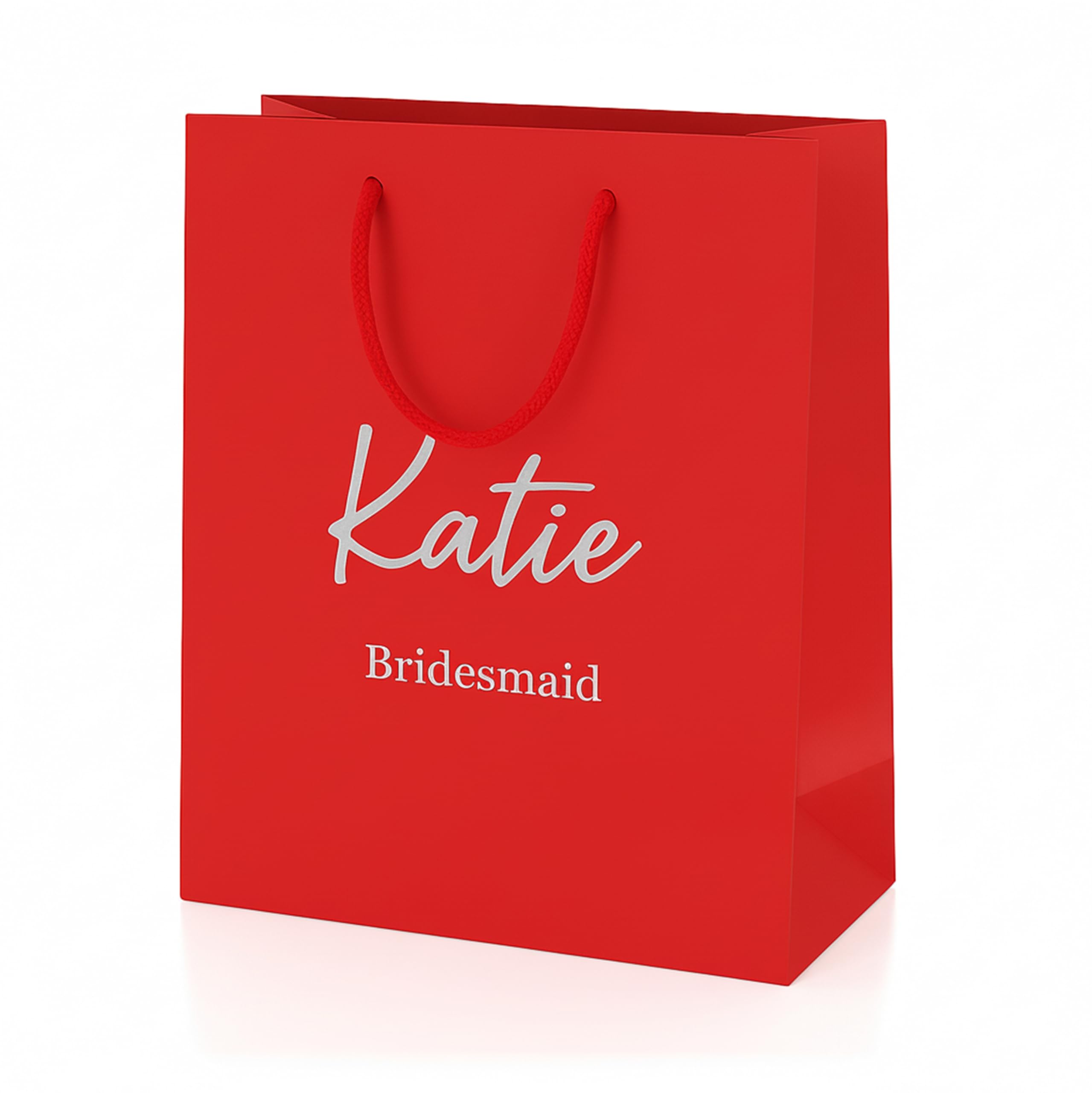 Cookies and Koalas Personalised Bridesmaid Gift Bag - Red Small 20x24x10cm