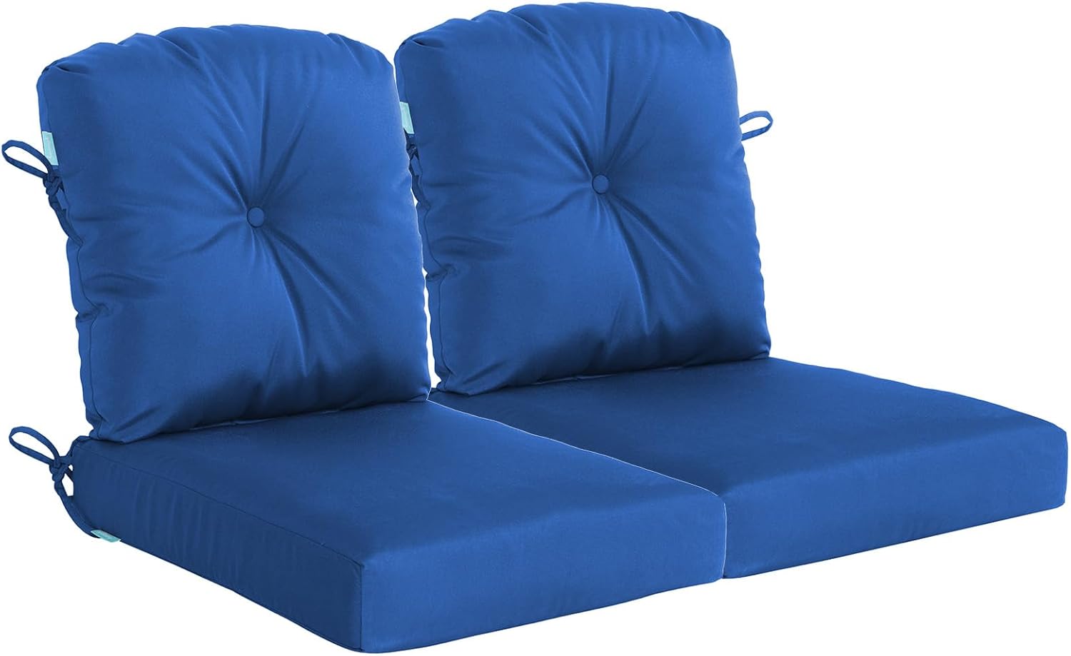 QILLOWAY Outdoor Chair Cushion Set with Strings,Replacement Outdoor Cushions for Patio Furniture.(Purple)-Sets of 2