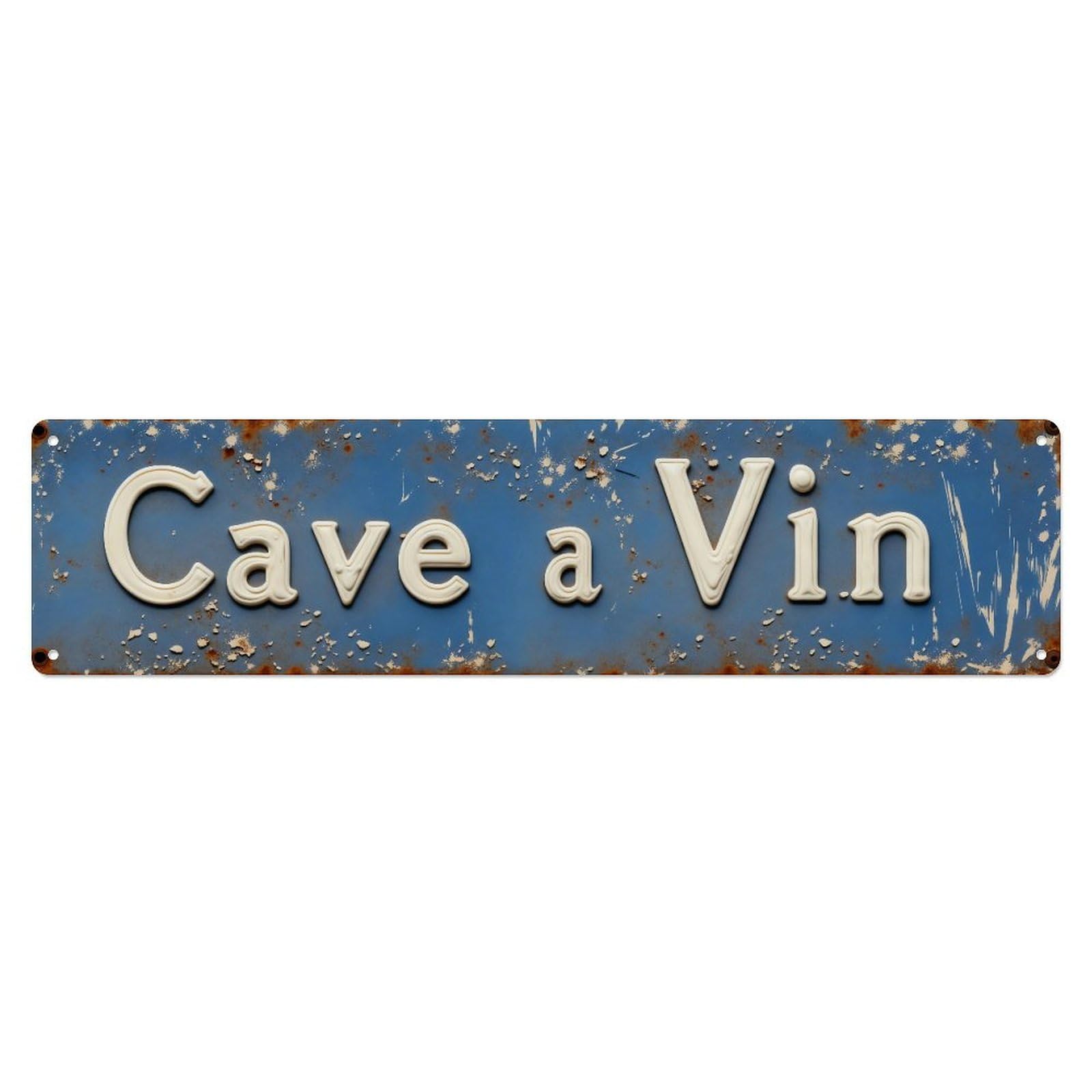 Blue Rustic Metal Sign Text Metal Tin Sign Plaque