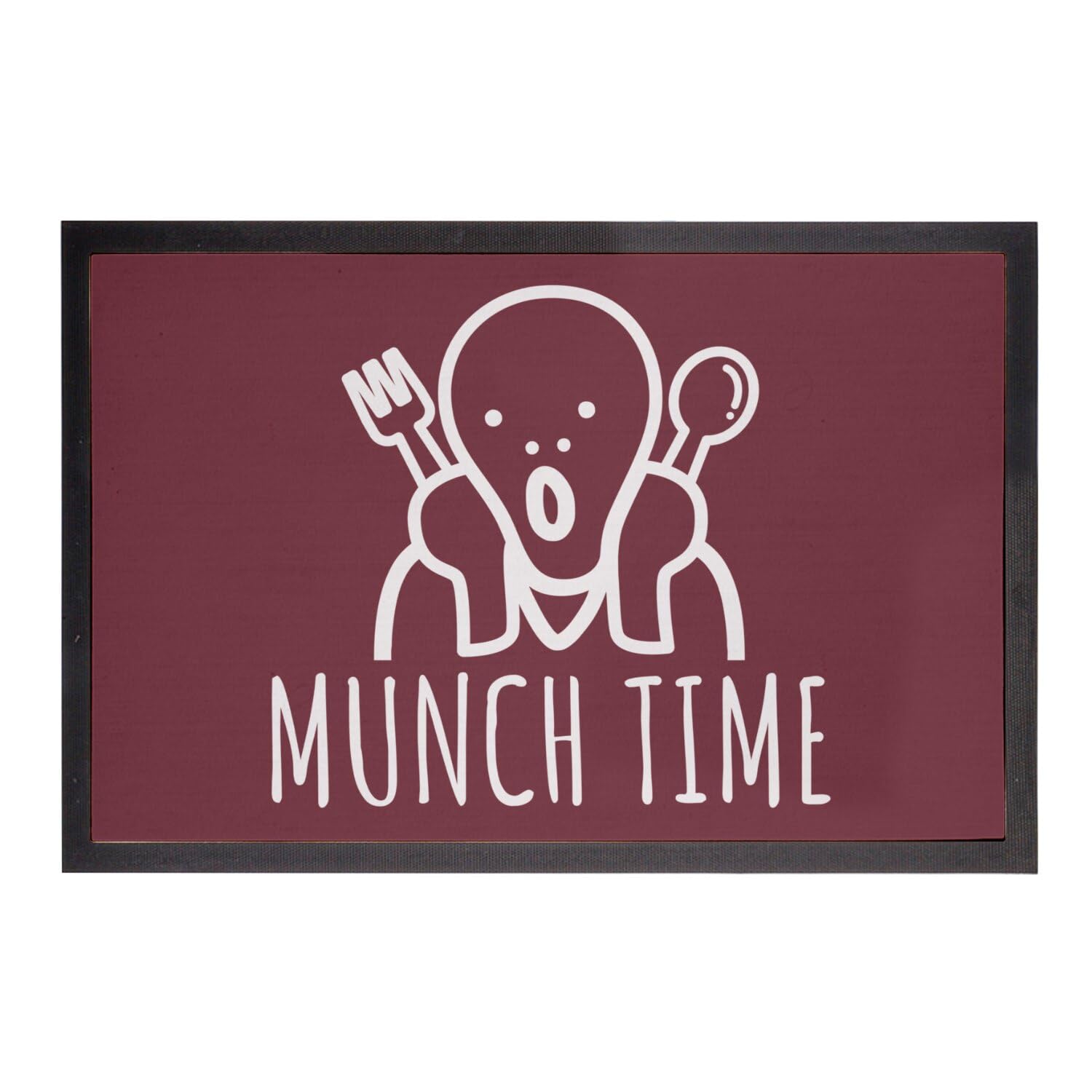Paillasson Munch Time Scream rouge 75x50cm tapis de sol humour