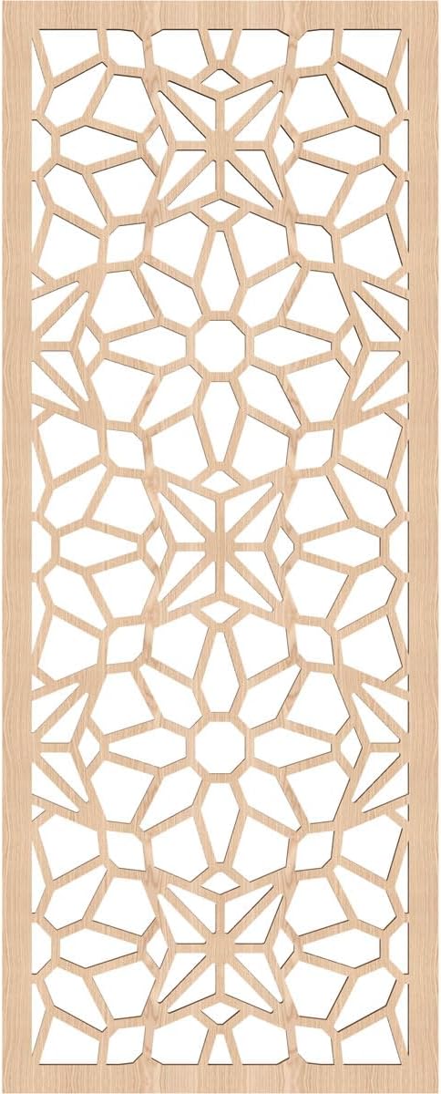 Lock Haven Decorative Pierced Fretwork Wood Wall Panels, 15 3/8"W x 39 3/8"H x 3/8"T, Red Oak