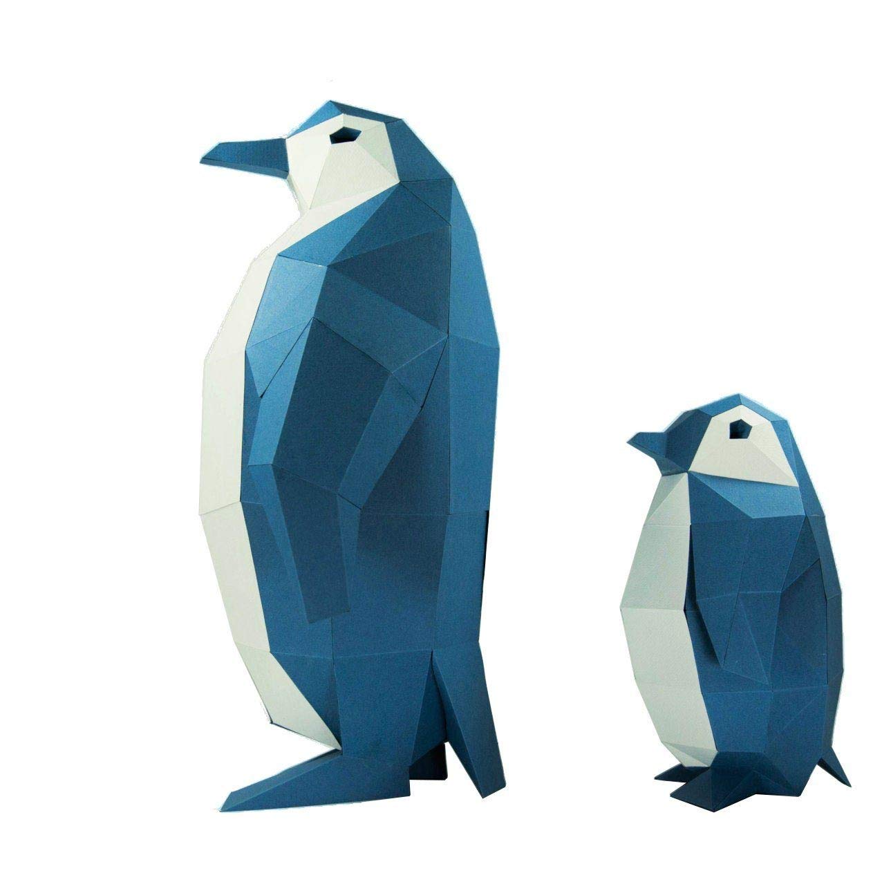 Papercraft World 3D PAPERCRAFT Model Penguins Pingouins en Papier, Taille unique