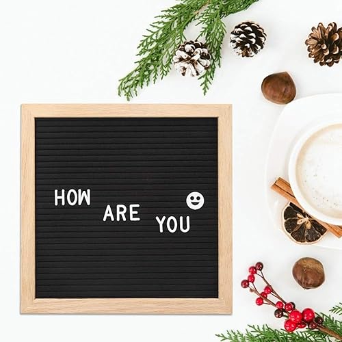 Wnvivi Letrero de fieltro para tablero de mensajes, letras intercambiables, números, decoración de habitación, accesorio de fieltro para tablero de