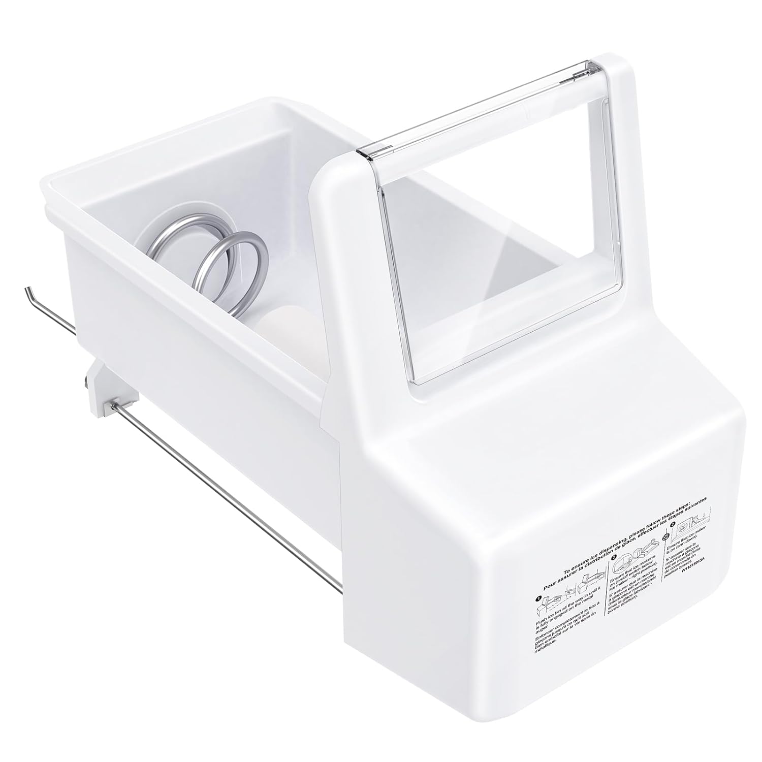 Upgraded WPW10558424 Refrigerator Ice Bucket Compatible with Whirlpool Ice Bin Replacement W10558424 Whirlpool Ice Maker Replacement WRS321SDHZ01 WRS321SDHZ05 WRS321SDHZ08 WRS322FDAM04 Ice Maker Tray