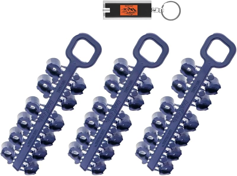 3 Pack Rain Bird 5000 Series Rotor Nozzle Trees, RainBird 5000RCTREE Nozzle Rack fits 5000 5004 4252NZLPK, 42SA+, 52SA, 42SA Series, Low Angle and Rain Curtain, Includes LED Keychain Light