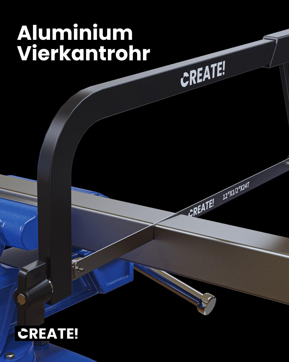 CREATE Metallsäge - 300 MM mit verstallbarem Sägeblatt.(inl. 5 Ersatzsägeblätter)
