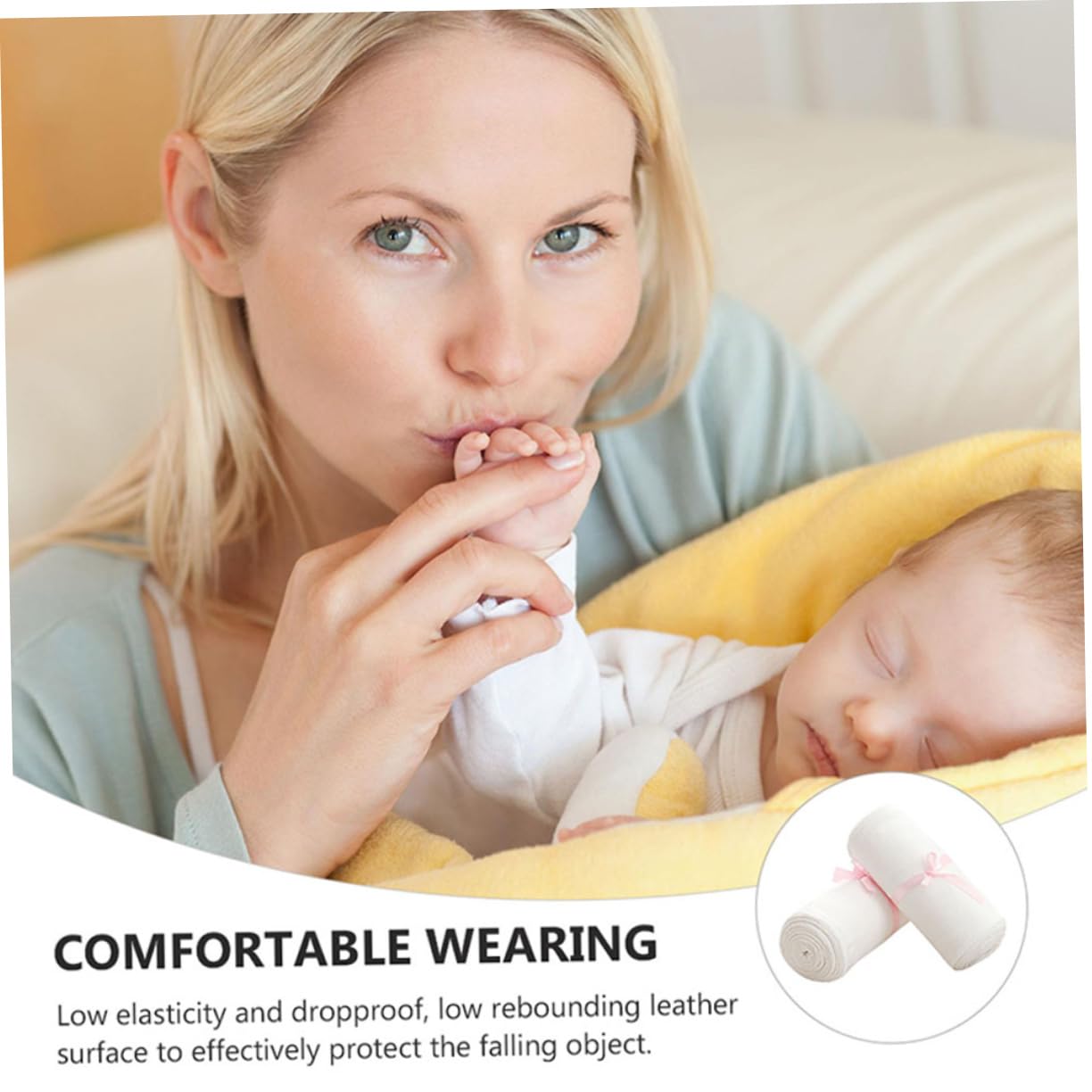 Unomor 2rolls Postpartum Belly Wrap Elastic Abdominal Band Gauze Breathable Pregnancy Belt for Loss Belly Fat