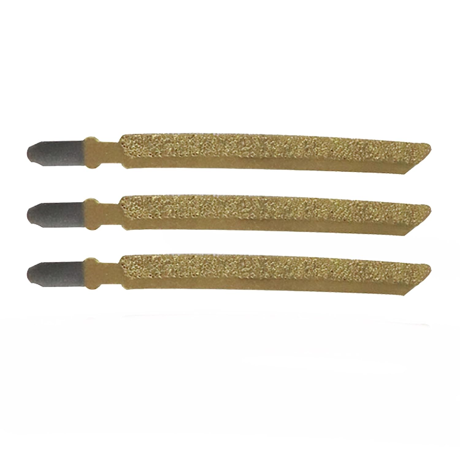 Diamond Jig Saw Blades 4 Inch T-Shank Tile Cutting Blade for Ceramic Marble Brick Granite, 46 Grit Vacuum Brazed Diamond Saw Blades, 3-Piece Pack Tile Cutting Blade