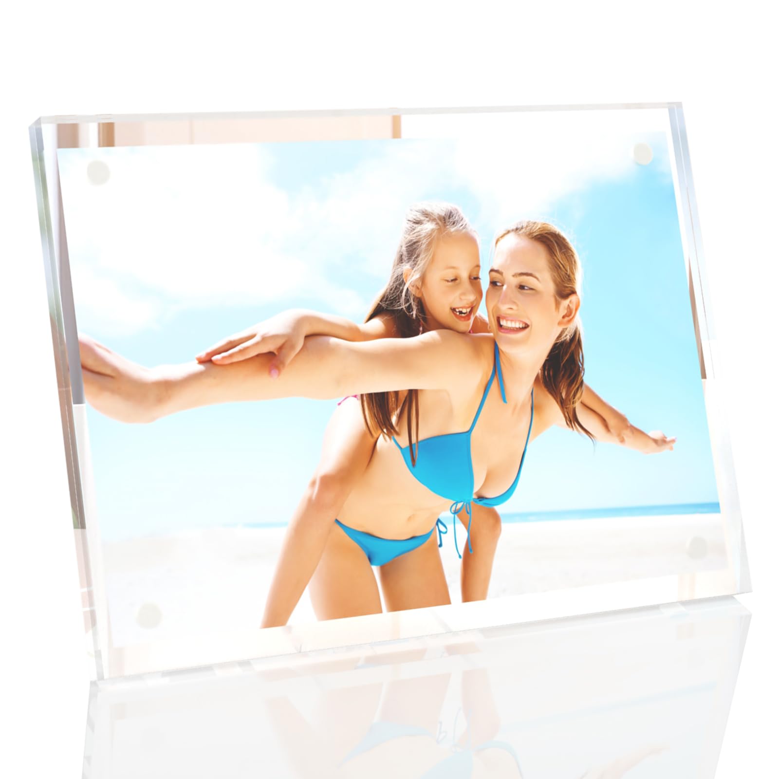 Cadre acrylique 10x15 cm Helplex transparent pour photo de famille