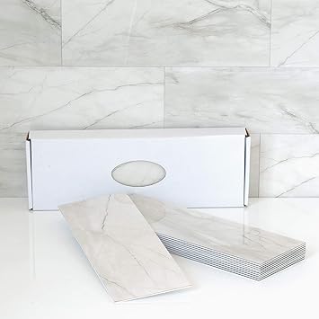 BeNice Peel and Stick Backsplash for Kitchen Tile,Peel and Stick Tiles for Walls Tile Stickers Waterproof Marble Tile Backsplash 3.85