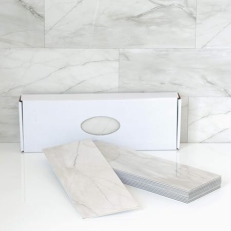 BeNice Peel and Stick Backsplash for Kitchen Tile,Peel and Stick Tiles for Walls Tile Stickers Waterproof Marble Tile Backsplash 3.85