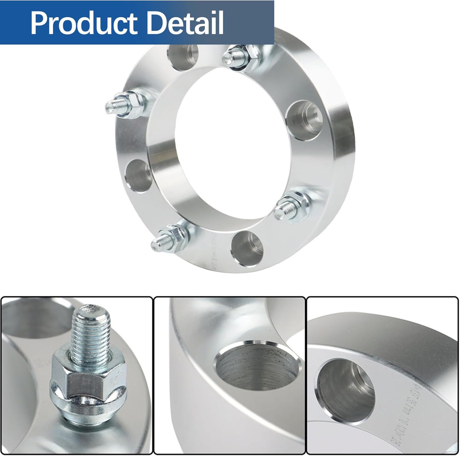 4pcs 1.5Inch Wheel Flange 4x137mm Hub Bore 110mm Thread Size M10x1.25 Silver