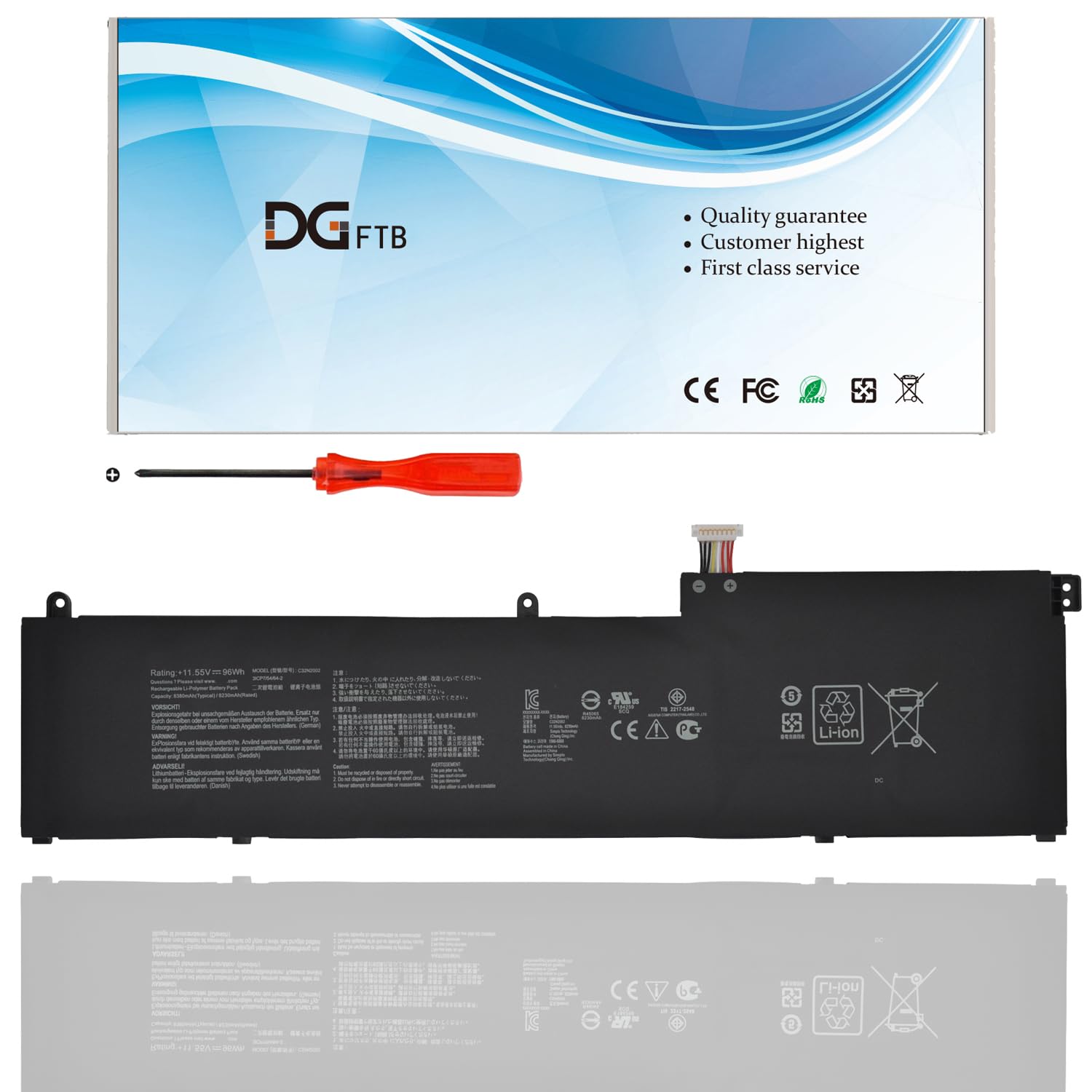 LUSONBAY C32N2002 Laptop Battery for Asus ZenBook Pro 15 UX535 UX535L UX535LI / Pro Flip 15 UX564 UX564EH UX564PH UX564EI / Pro 15 Flip OLED UP6502 UP6502Z Series Laptop 0B2002 00 0-033 7 7000. 00