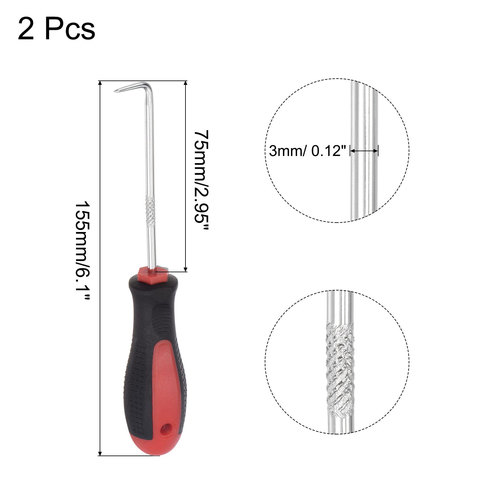 uxcell 90 Degree Pick Hook 6.1