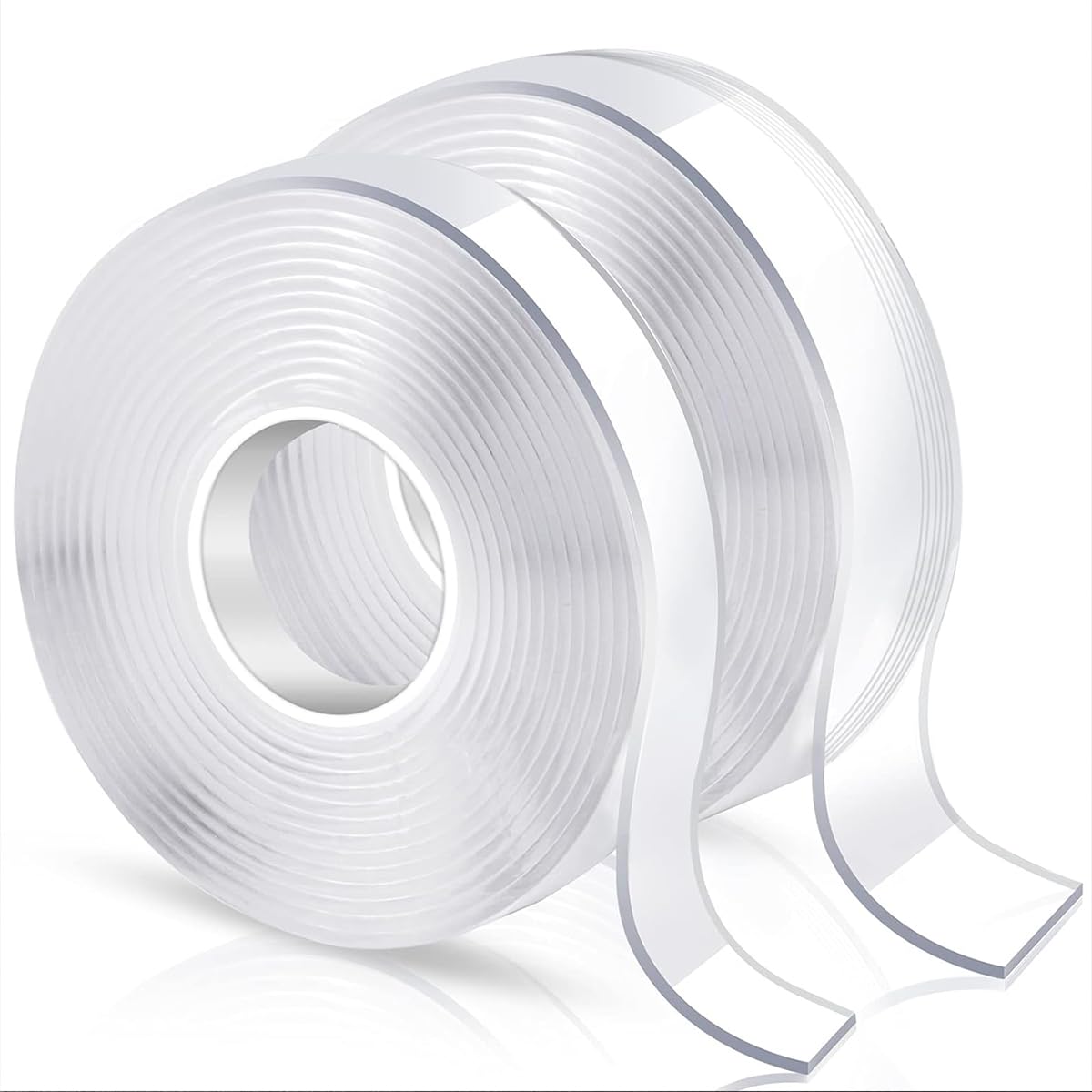 Impgook Premium 9.85FT Heavy-Duty Nano Double-Sided Adhesive Tape for Picture Hanging, Wall Decor, and Carpet Mounting - Clear, Removable & Extra Large Sticky Strips 2 rolls