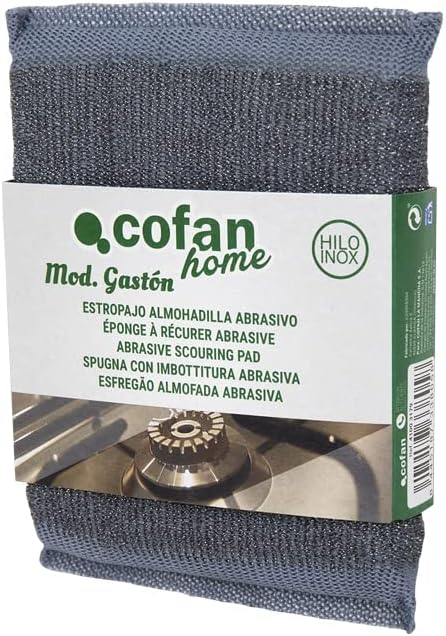 Scrubber | Pad | Made of Abrasive with Stainless Steel Thread | Caston Model | Pack of 16