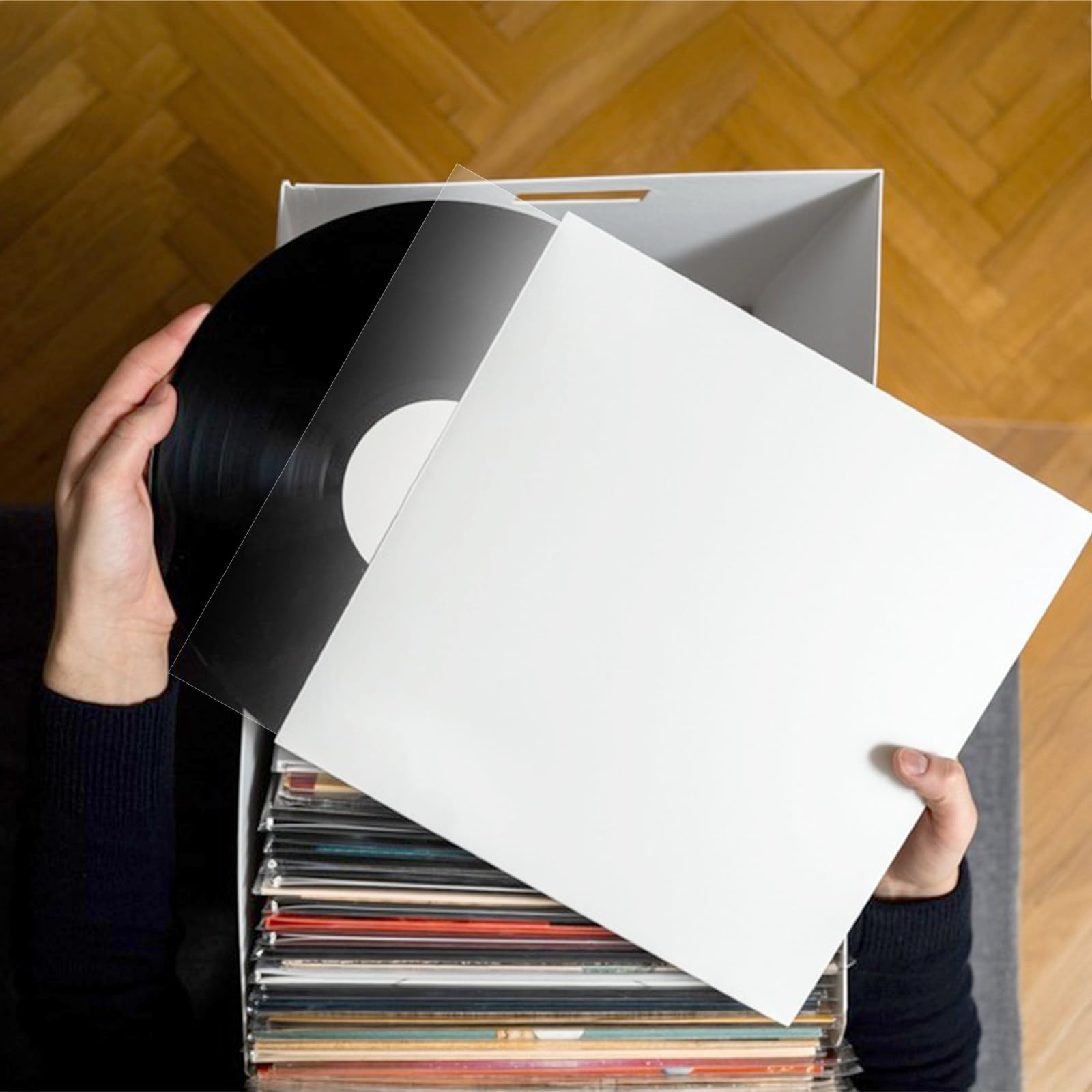 DGN 100 Pièces 7 Pouces Pochette Vinyle, 19 x 19 cm Pochette Plastique Disque Vinyle Transparent, 45 Tours Extérieur, Anti-statiques Protection Disques Vinyles, pour Le Stockage de Simple Disques | 19 x 19 cm Pochette Vinyle,T ransparent Anti-statiques Pr