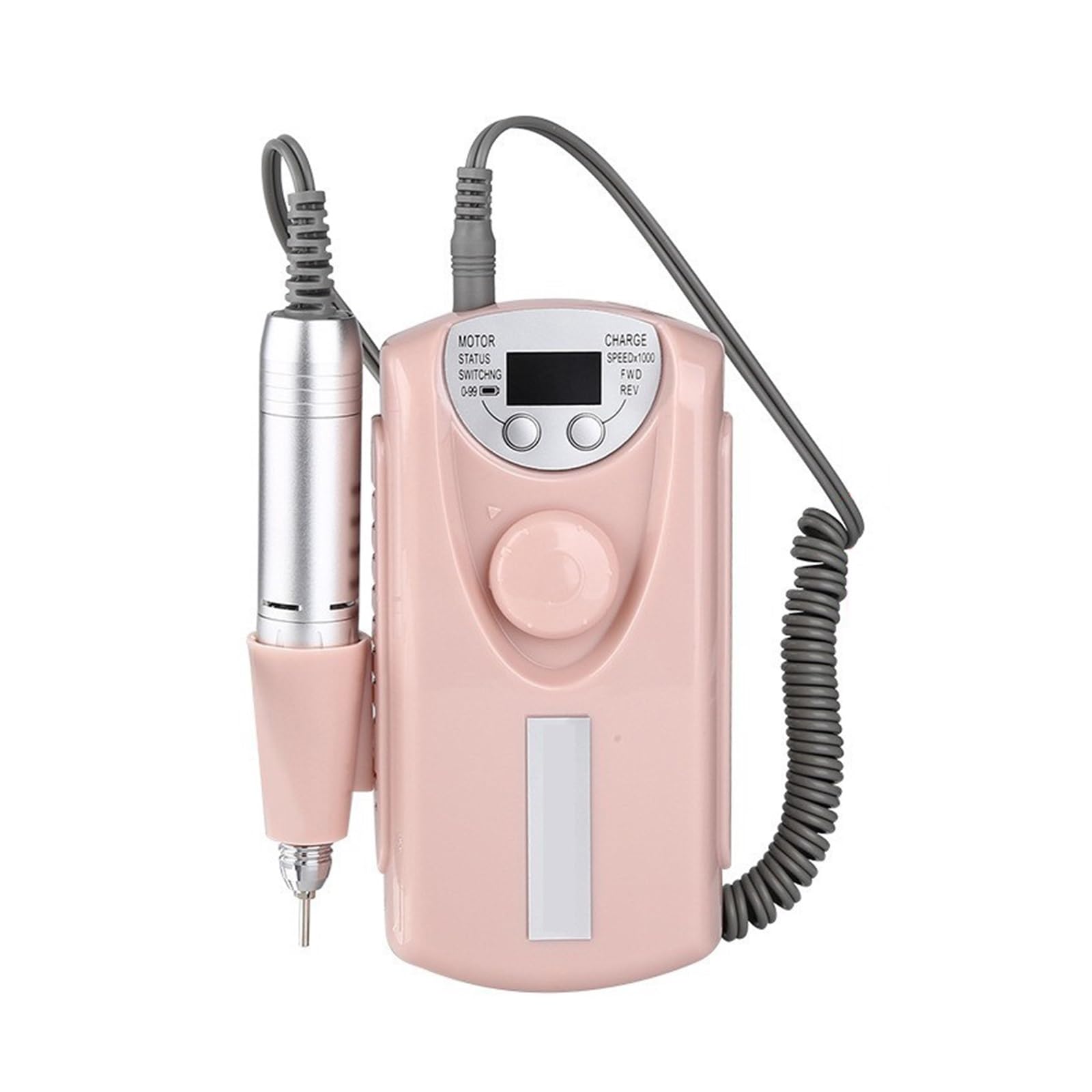 Obcinacz do paznokci, 30000RPM akumulatorowa elektryczna wiertarka do paznokci z wyświetlaczem HD LCD Nail Master do Manicure Nail Art Tools(Pink)