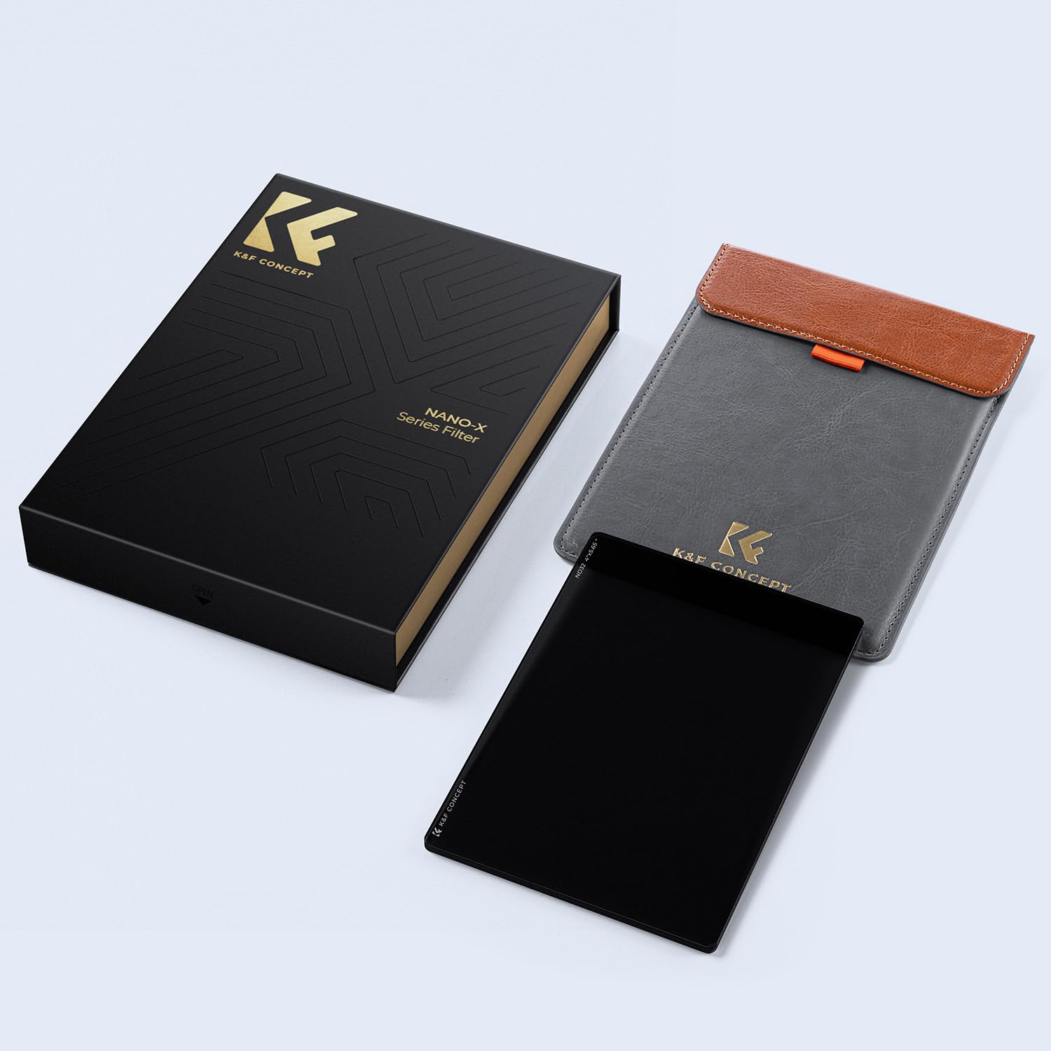 K&F CONCEPT Nano-Xcel Cine Filtro ND8 4"X5.65" Filtro Cuadrado de Cine | de Vidrio Óptico HD con Nano Revestimient Compatible con Tilta SmallRig Matte Box para Fotográfica - FM701