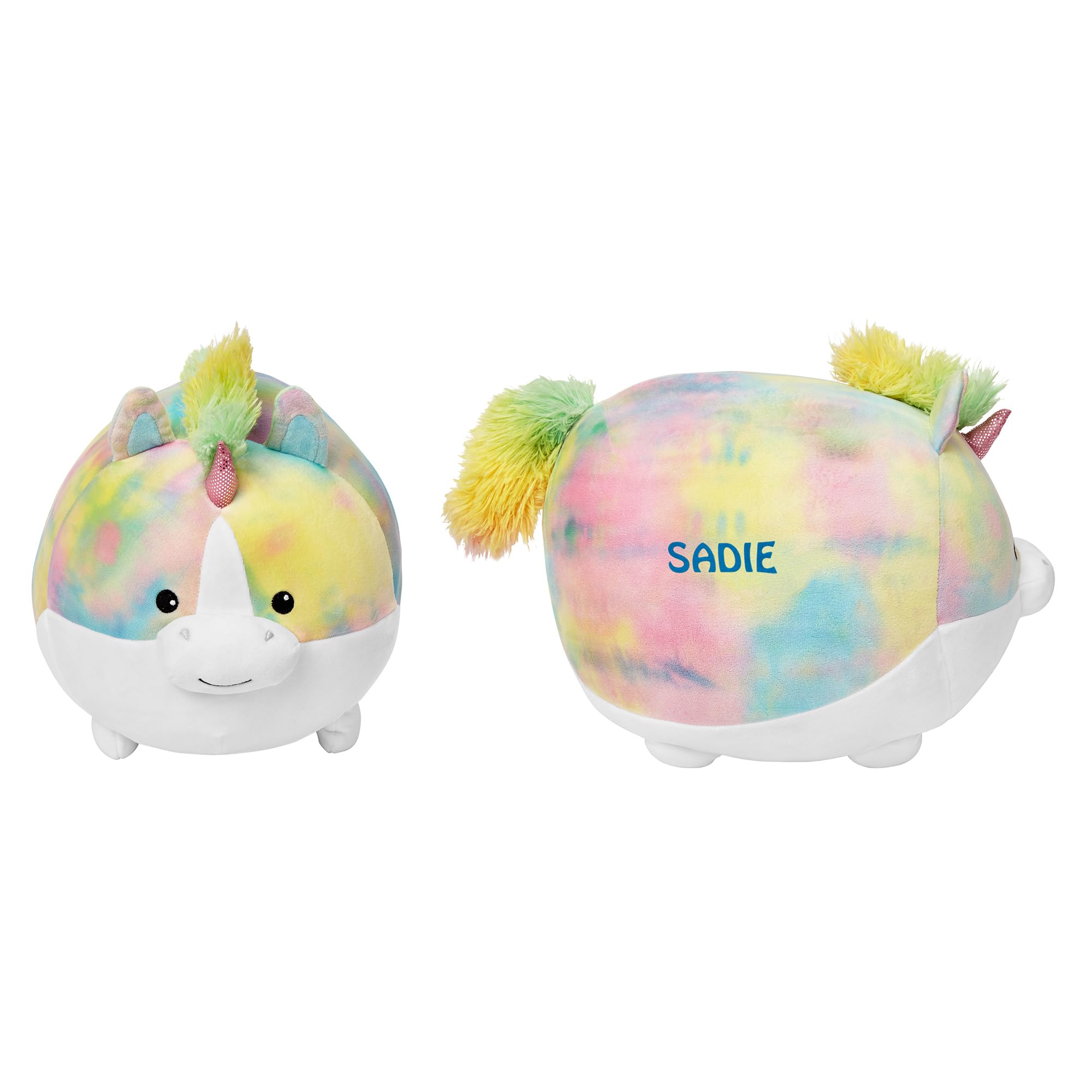 Let's Make Memories Personalized Plush Unicorn Stuffed Animal for Kids - Super Squishy - Valentines Day - Birthday - for Boy - for Girl - Unicornio - Unicorn