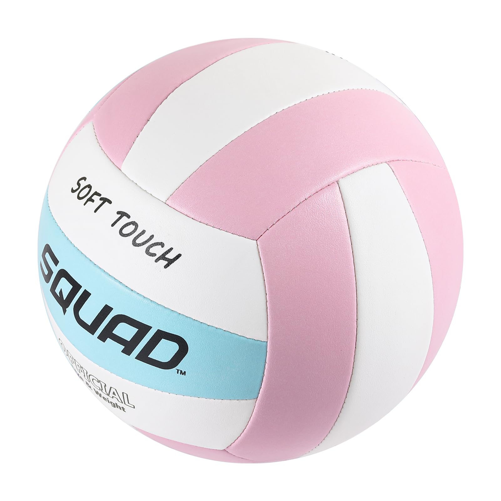 SQUAD Premium Volleyball Size 5 – Soft Composite Leather Volleyball Ball for Outdoor Indoor Training, for Youths, and Womens, Ideal for Beach, Backyard & Park Play