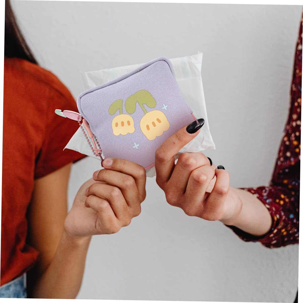 SHERCHPRY 10piezas Bolsa De Almacenamiento para Toallas Sanitarias y Monedas Neceser De Menstruación Femenina Diseño Floral y Multiusos para Tarjetas y Accesorios