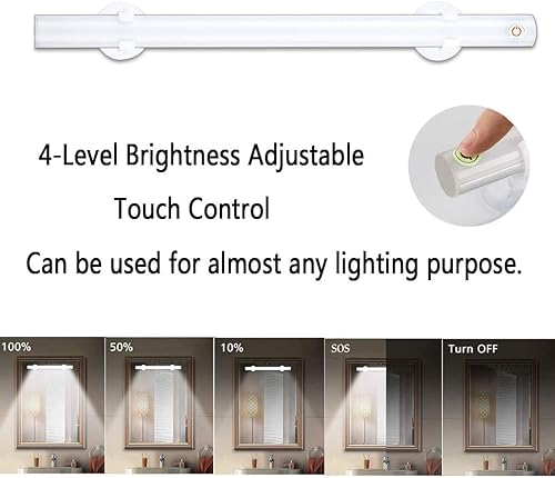 Miniatura 2 de Luces LED inalámbricas para espejo de maquillaje, luces portátiles para tocador  Luz diurna simulada  Control táctil de 4 niveles de brillo