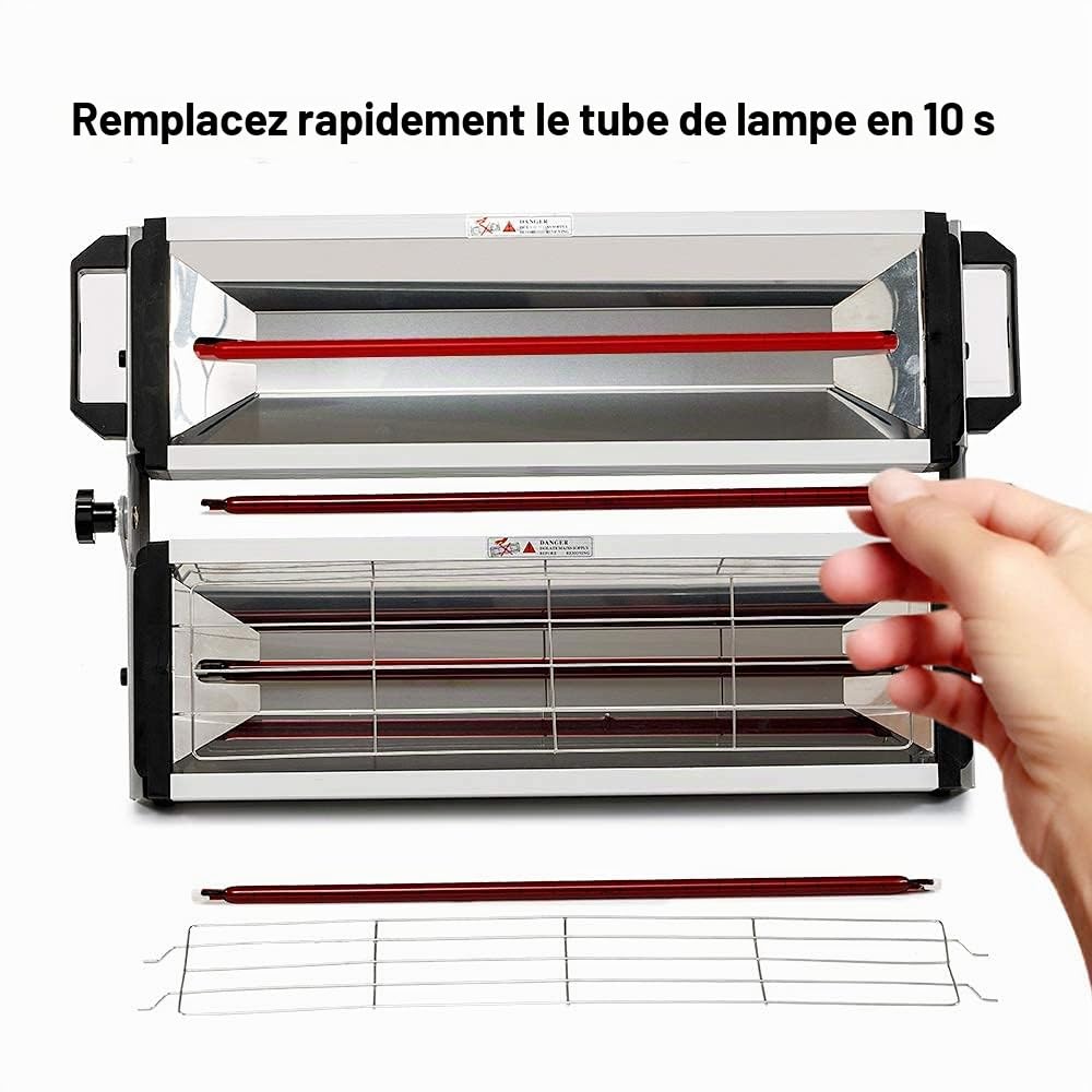 DATOUBOSS 2000W Lampe Infrarouge Mobile à ondes courtes pour Séchage de Peinture et Durcissement de Peinture pour Réparation Automobile