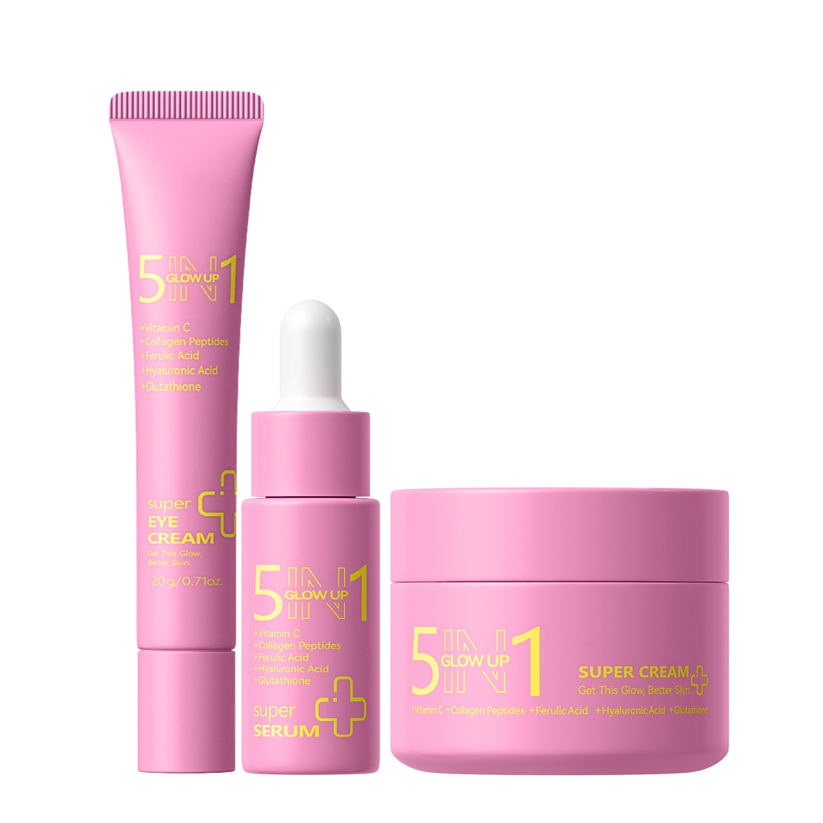 5-IN-1 Glow Skin Care Gift Sets for Teenage Girls Gifts Travel Size Skincare Set for Women Anti-Wrinkle