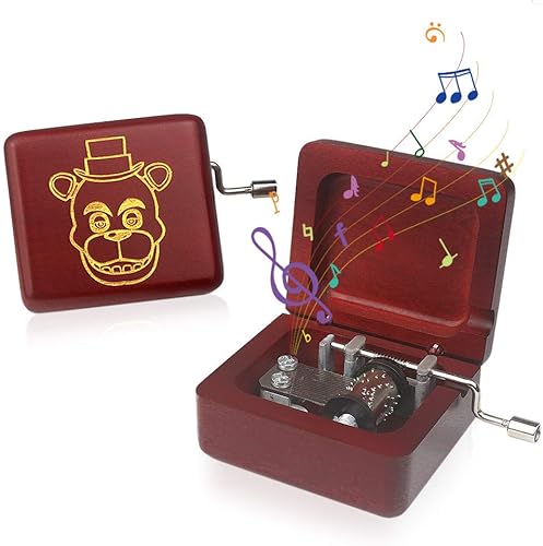 Vista 68 de ROSIKING Wooden Music Box Hand Crank Classic Musical Boxes Christmas Birthday Valentine's Day Gifts Plays Howl's Moving Castle-Merry Go Round of