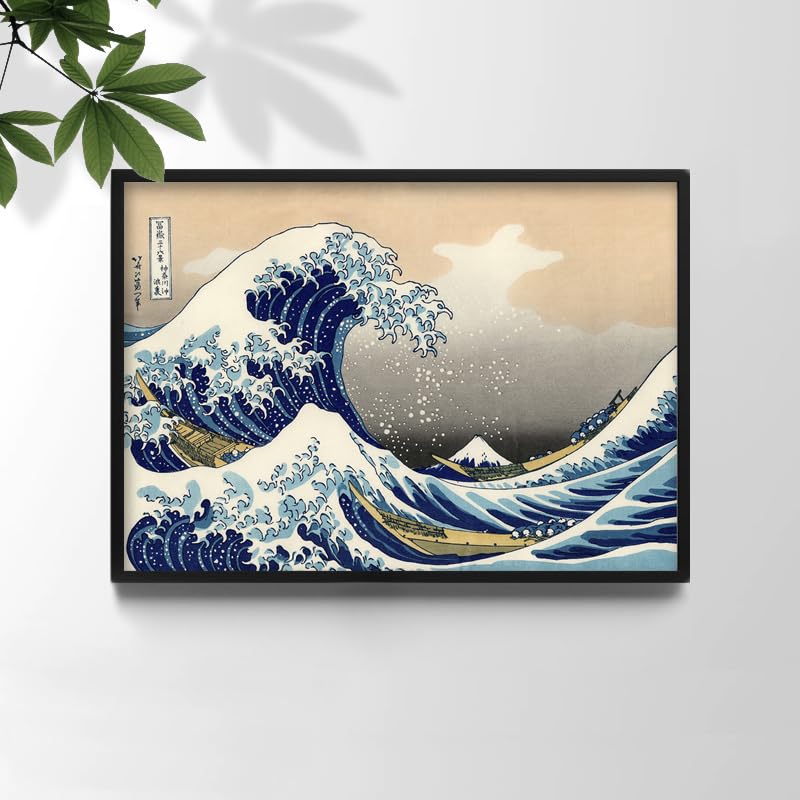 Amazon.co.jp: ROSSOGRAFICO 葛飾北斎 ポスター 富嶽三十六景 神奈川