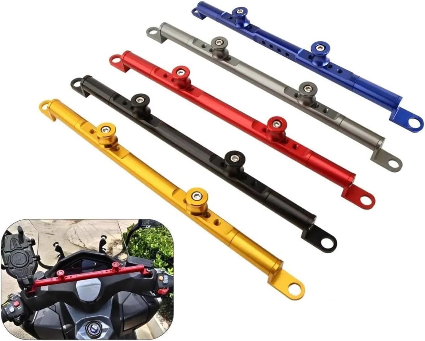 オートバイバランスクロスバー オートバイアクセサリーアルミ合金ナビゲーション携帯電話スタンドバランスバー多機能 のために XMAX3