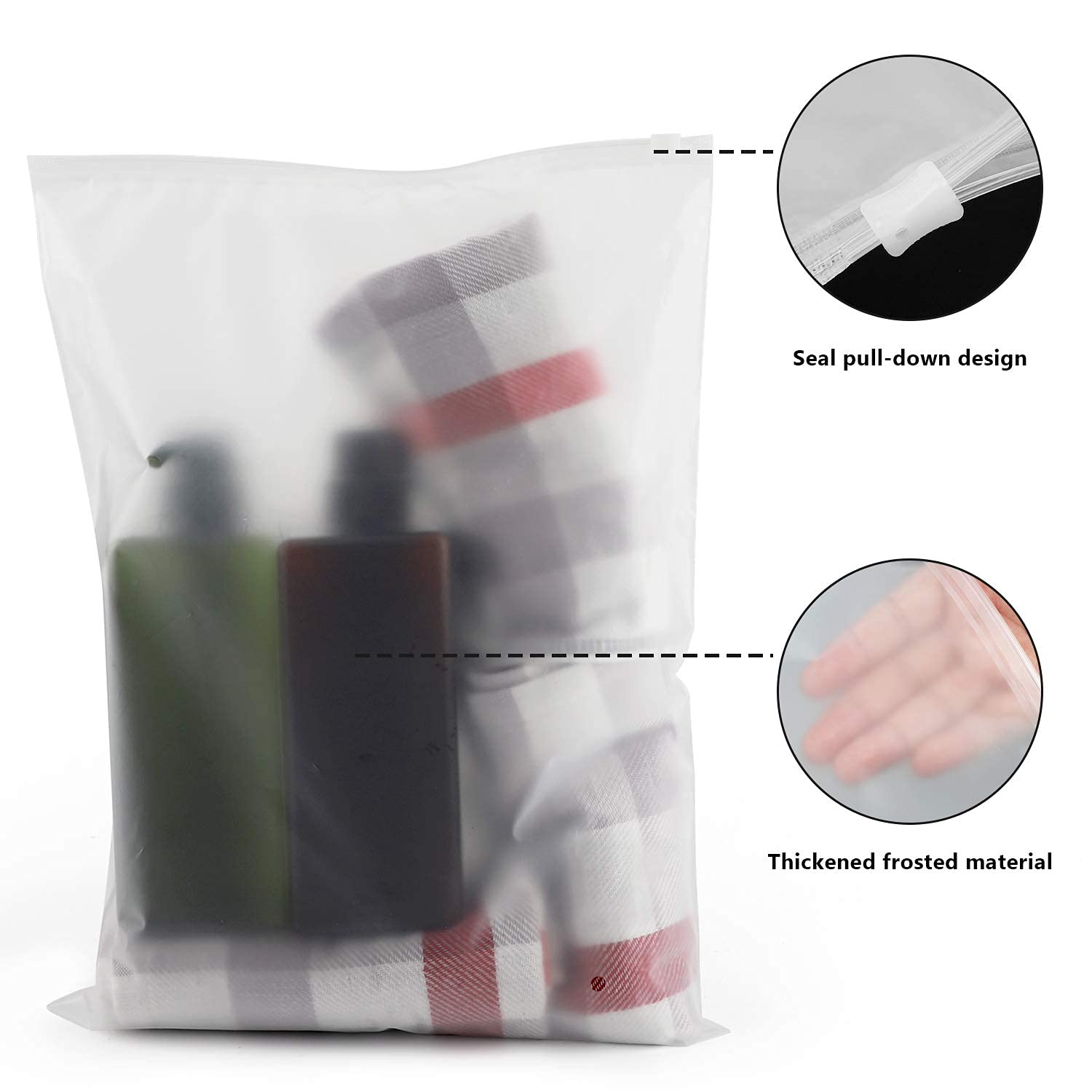 70% Off Everything ENPOINT Clothes Packaging Bags for Shipping, 100 Count 10x13 inch Frosted Zipper Plastic Bags for Clothing, Clear Plastic Apparel Bag for Packaging T-Shirt, Shirt, Document, 3 Mil, with Vent Holes