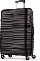 Mala Grande De Viagem 32Kg Polipropileno 8 Rodas 360 Giratória Para Despachar Rígida Leve Tamanho G Viajem Internacional Resistente (PRETO, GRANDE)