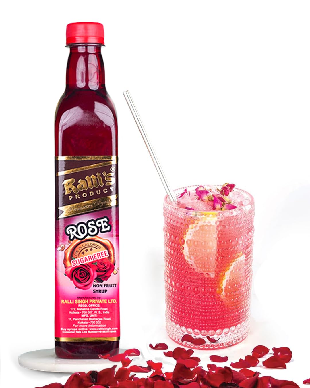 Rallis Rose Syrup Sugar-Free 500ml - Pure Floral Elegance, Healthy & Refreshing Drink, Zero Added Sugar, Perfect for Beverages, Mocktails and Desserts (B08FJD99SY) Amazon Price History, Amazon Price Tracker