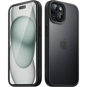 JETech Matte Case for iPhone 15 Plus - Black