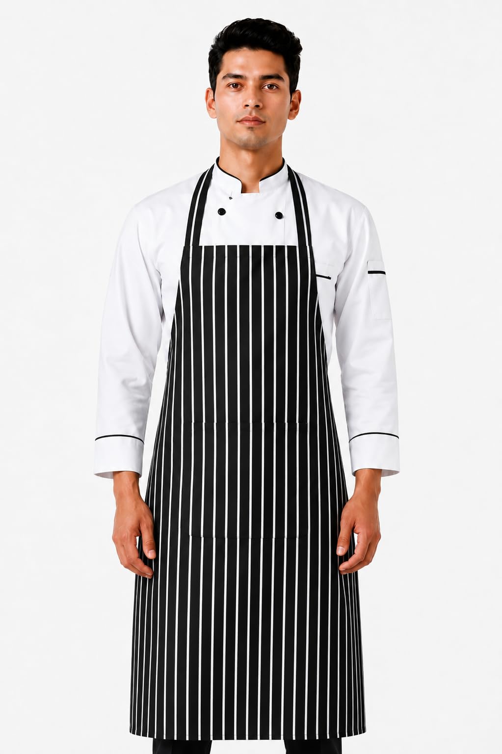 Kitchen Cotton Aprons | Front Pocket, Long Waist Ties, for Baking, Cooking, BBQ & Home Kitchen-image-37