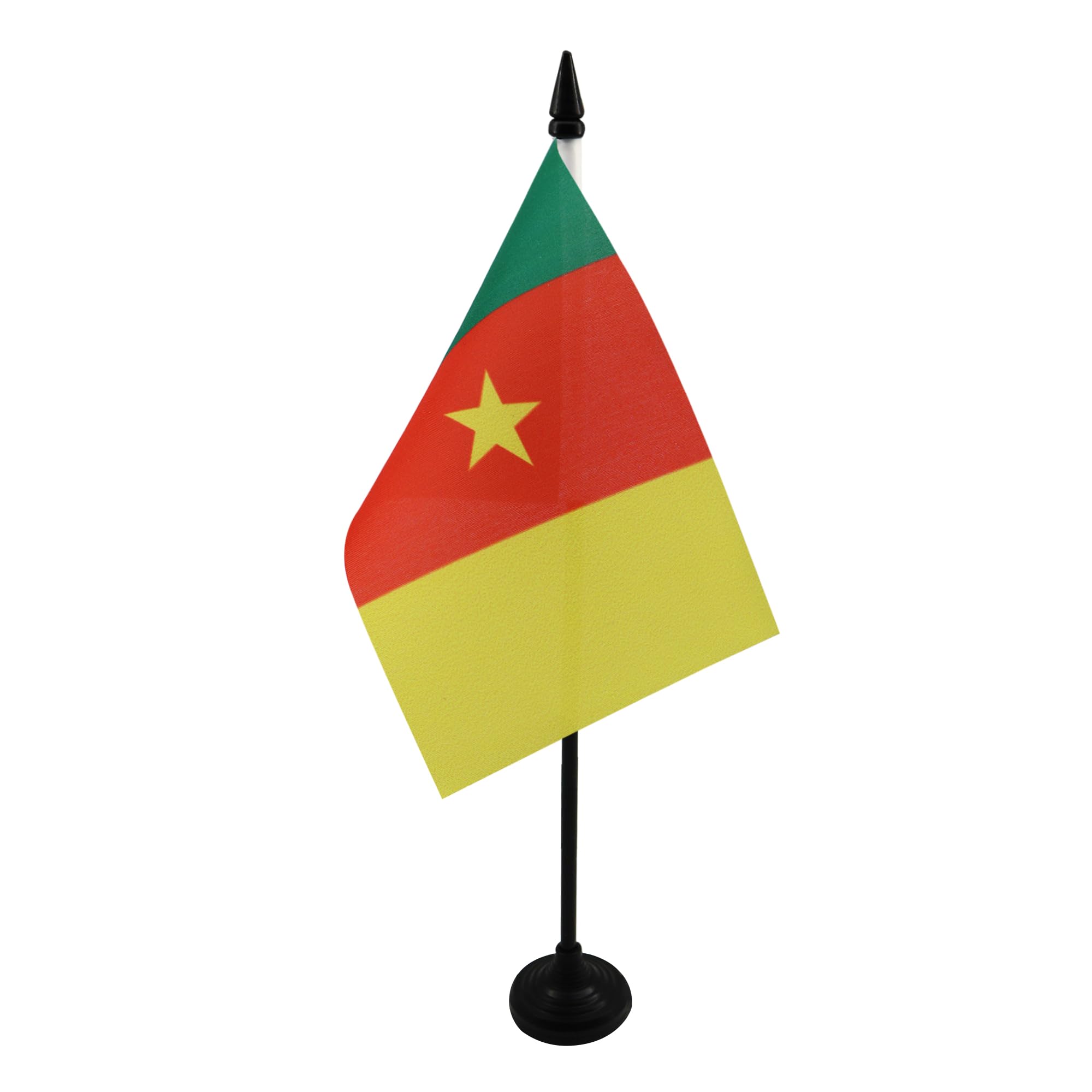 AZ FLAG Cameroon Table Flag 4x6 in 100D Polyester Plastic Base