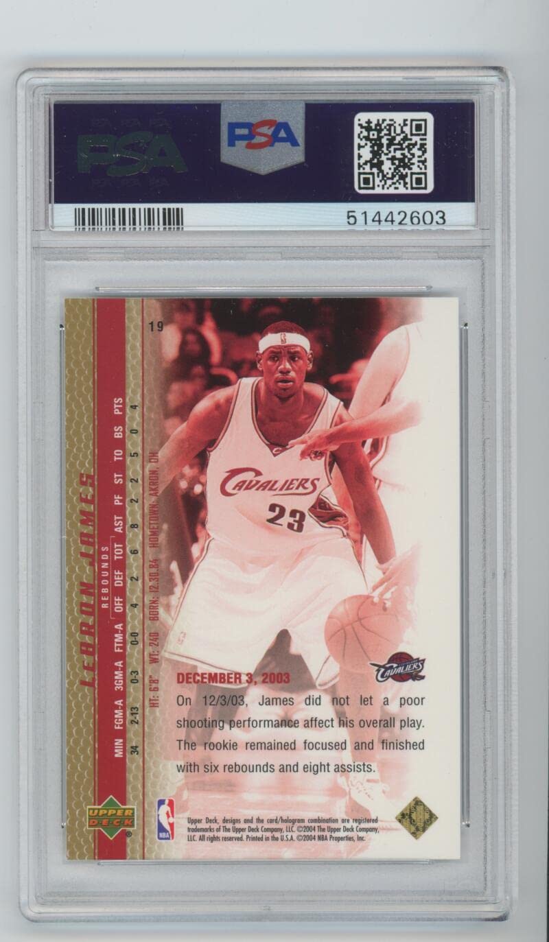 NBAカード レブロンジェームズ 2003トップス ルーキー PSA9 Amazon.com: 2003-04 Upper Deck Phenomenal Beginning GOLD #19