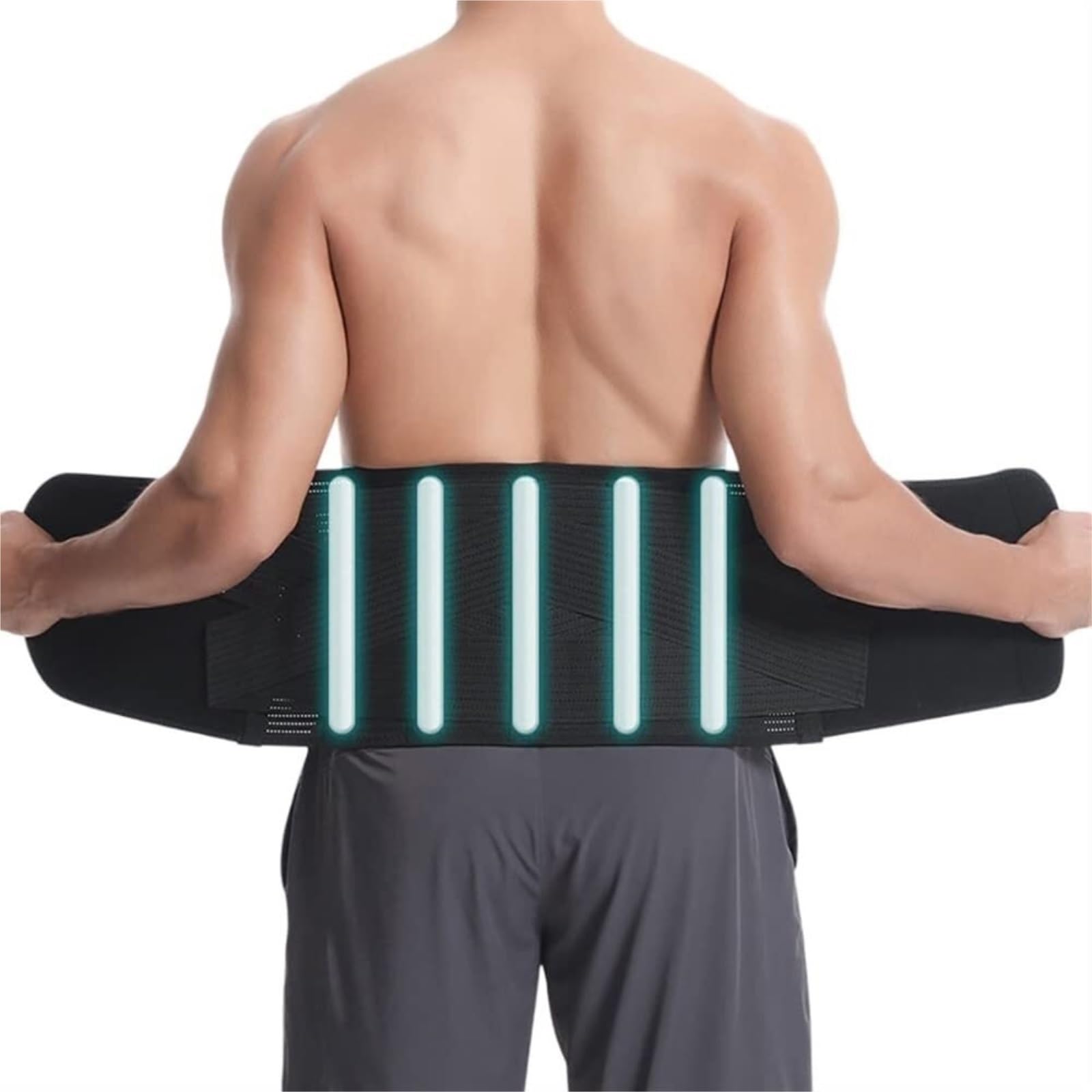 Moldeador De Cuerpo Y Control De Abdomen Cinturón De Soporte Lumbar Ajustable para La Espalda, Correa Cintura Transpirable, Descompresión para Baja