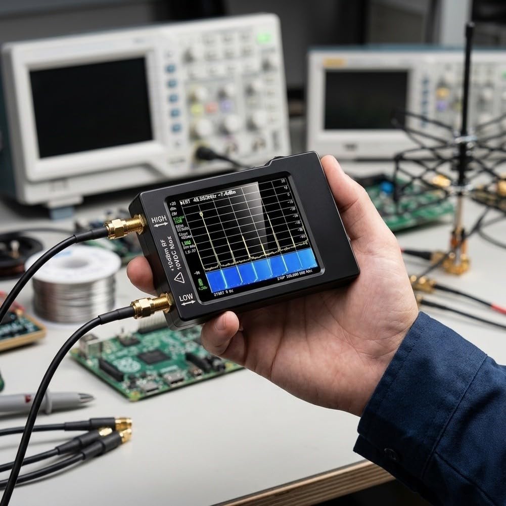 Analizador de para espectro Portátil 0.1-350MHz con para esd
