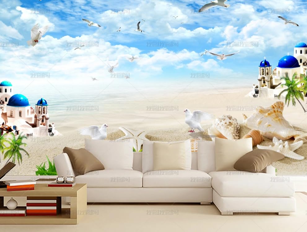 Papier peint paysage méditerranéen poster géant mural salon chambre intissé 350x256