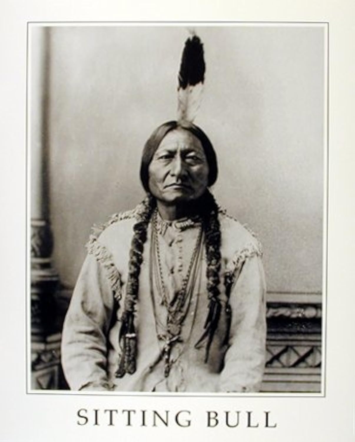 Sitting Bull Native American Indian Chief Wall Decor Art Print Poster (16x20)