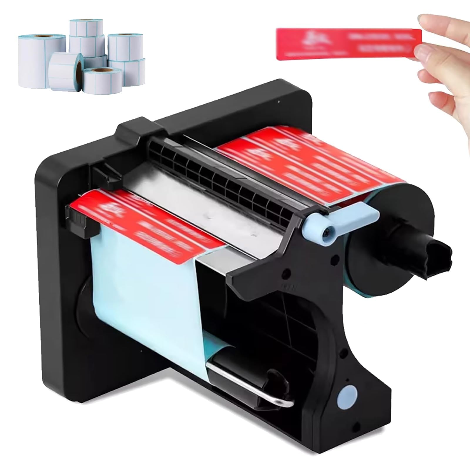 Automatic Label Dispenser, Electric Label Peeling Machine with Dual Sensors, Adjustable Speed, 20-130mm Width, Ideal for Label Separation and Stripping
