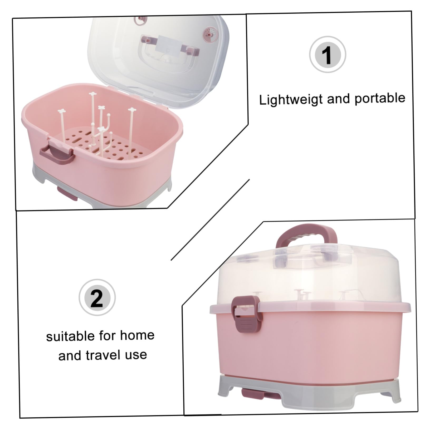 Aufbewahrungsbox Stauraum Pp Babyflaschen mit aus Große Gutem Verschluss Ausreichend Praktischer Babyflaschen Organizer und Zuhause und Unterwegs