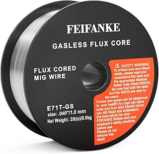 Fil Fourré Sans Gaz 1,0MM, 1KG- E71T-GS General Purpose MIG MAG Welding Wire Reel D100 for Welding Machines, 1 Boîte