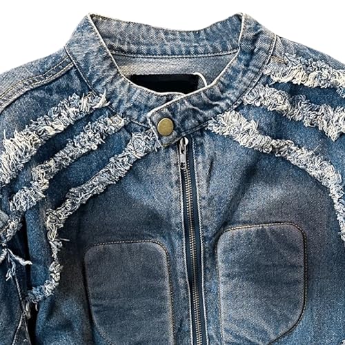 Chaqueta de mezclilla vintage para hombre DGHM-JLMY miniatura 4