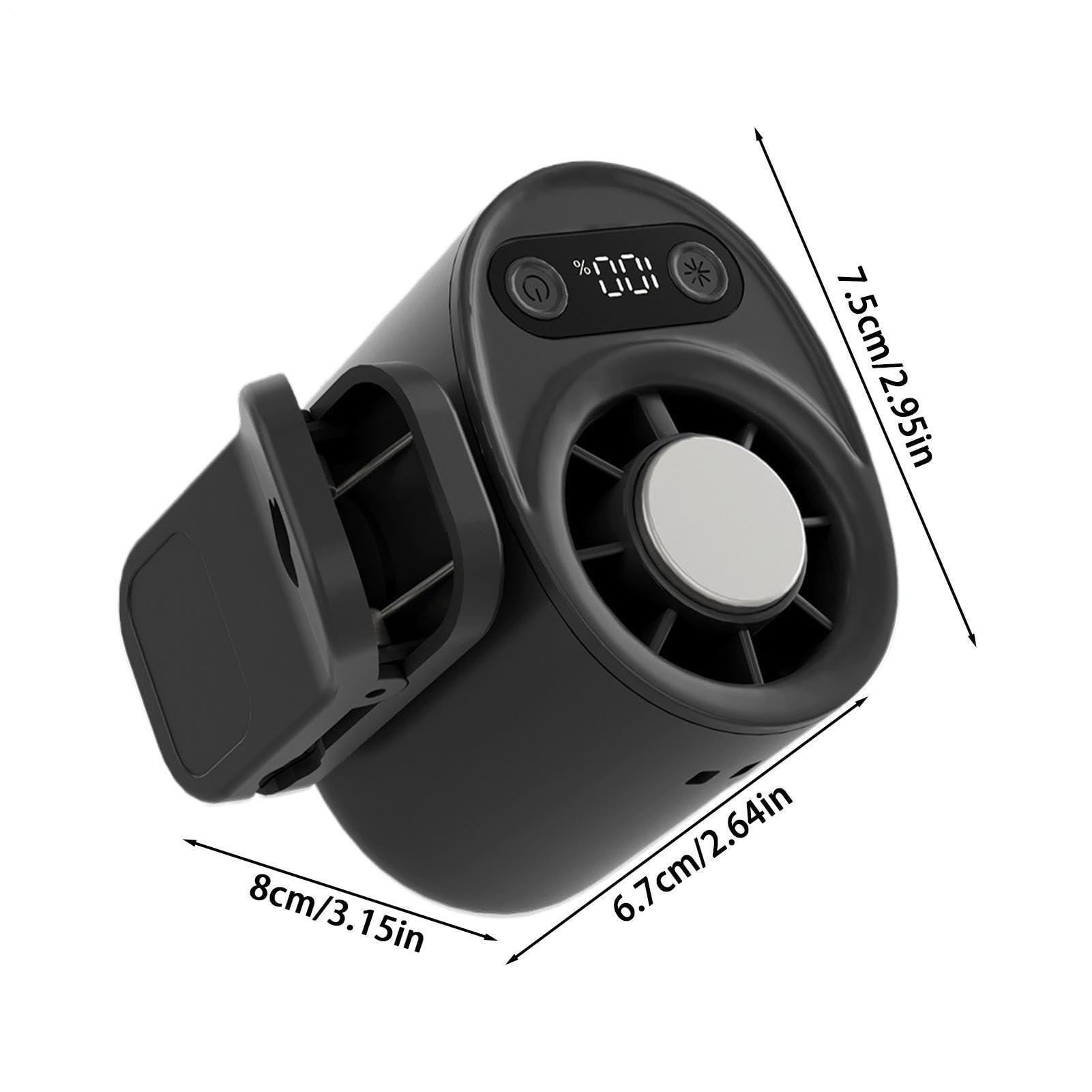 Ventilatore Personale su Morsetto Batteria Ricaricabile con Display