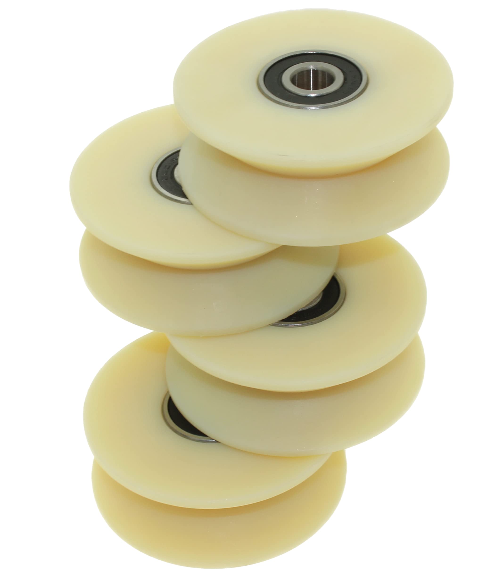 V80-30-12 Lot de 4 roues en nylon polyamide avec rainure en V 90° pour portail coulissant Fabriqué en UE